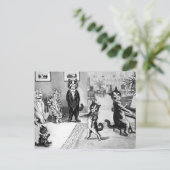 Kitten gibt eine Erwägung Postkarte (Stehend Vorderseite)