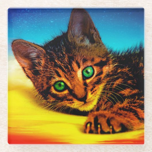 Kitten Glasuntersetzer (Vorderseite)