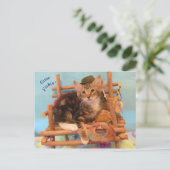 Kitten Gone Fishin' Postcard Postkarte (Stehend Vorderseite)