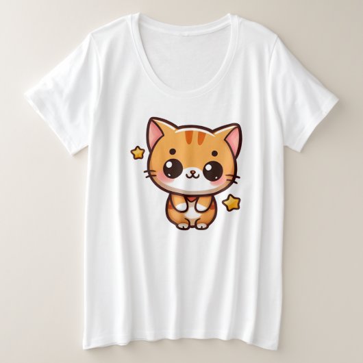 Kitten Große Größe T-Shirt (Design vorne)