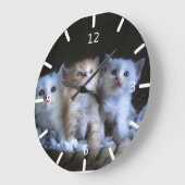 Kitten Große Wanduhr (Winkel)