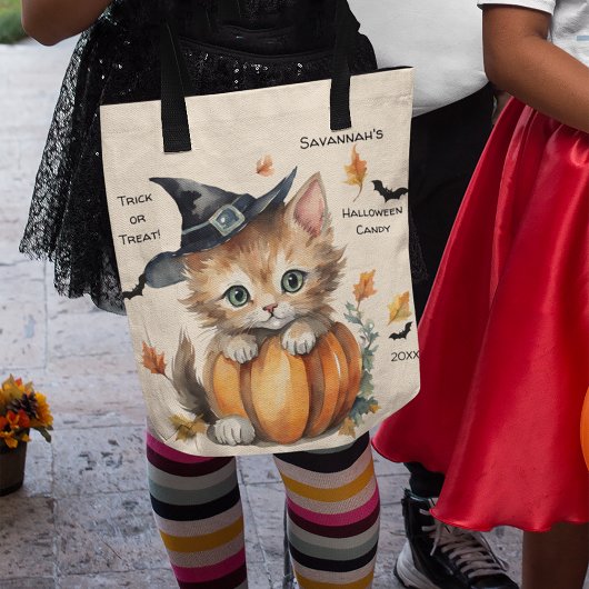 Kitten Halloween Candy Tasche
