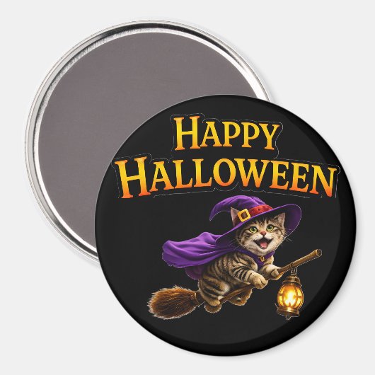 Kitten happy Halloween magnet (Vorderseite/Rückseite)