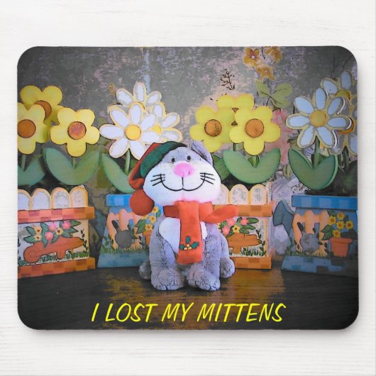 Kitten hat Fausthandschuhe verloren Mousepad (Vorne)