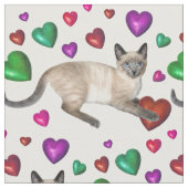 Kitten Hearts Fabric Stoff (Nahaufnahme)