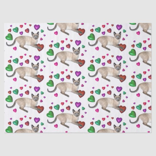 Kitten Hearts Tissue Seidenpapier (Vorderseite)