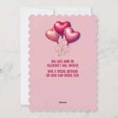 Kitten Herz Geburtstag Valentinstag Feiertagskarte (Rückseite)