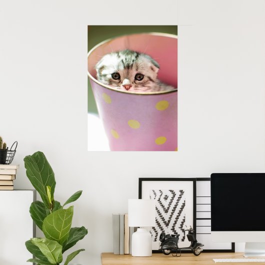 Kitten Hiding Poster (Heimbüro)