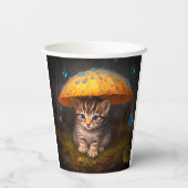 Kitten im Regen Pappbecher (Rückseite)