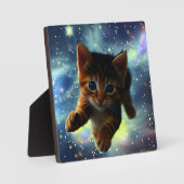 Kitten im Weltraum Fotoplatte (Vorderseite)