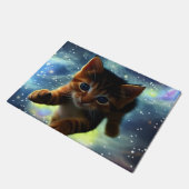 Kitten im Weltraum Fußmatte (Schrägansicht)