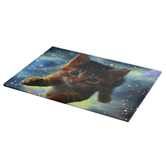 Kitten im Weltraum Schneidebrett (Ecke)