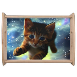 Kitten im Weltraum Serviertablett
