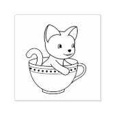Kitten in a Cup - Katze in einem Teacup Permastempel (Design)