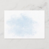 Kitten in Cup Blue Flowers Babydusche Begleitkarte (Rückseite)