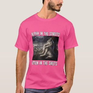 Kitten in den Blättern Funny Alpha Werwolf Wolf Me T-Shirt