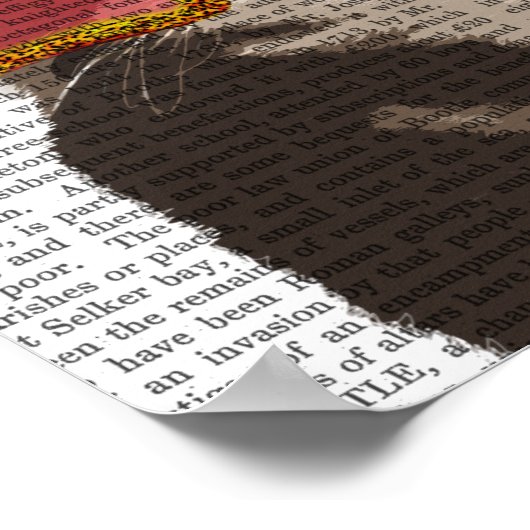 Kitten in der Star-Sonnenbrille Poster (Ecke)