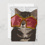 Kitten in der Star-Sonnenbrille Postkarte (Vorne/Hinten)