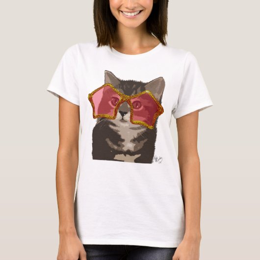 Kitten in der Star-Sonnenbrille T-Shirt (Vorderseite)