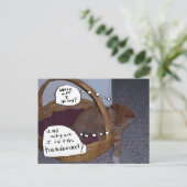 Kitten in einem Handkorb Postkarte (Stehend Vorderseite)