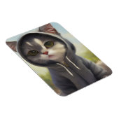 Kitten in einem Hoodie Magnet (Rechte Seite)