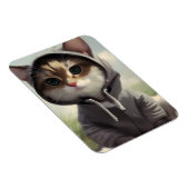 Kitten in einem Hoodie Magnet (Rechte Seite)