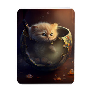 Kitten in einem Teekessel flexibel Magnet