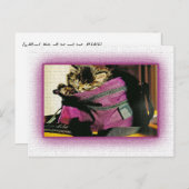 Kitten in einer Burgunder-Portion schlafen Postkarte (Vorne/Hinten)