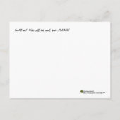 Kitten in einer Burgunder-Portion schlafen Postkarte (Rückseite)