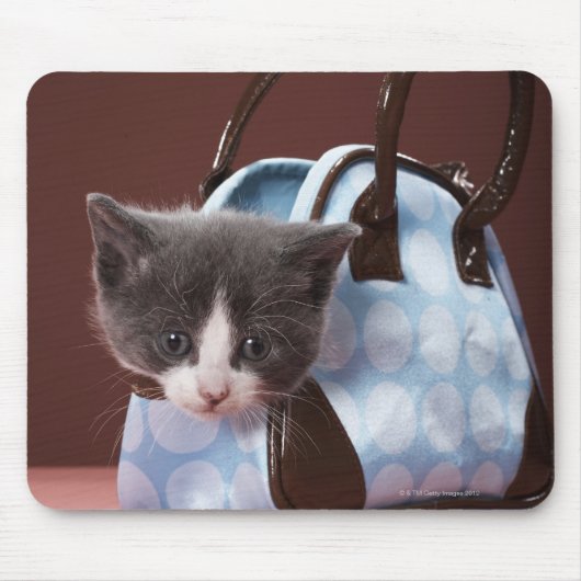 Kitten in Handtasche Mousepad (Vorne)