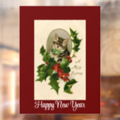 Kitten in Holly Window Cloning Fensteraufkleber (Blatt 2)