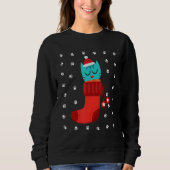 Kitten in Socken Spaß Ugi Weihnachtskatzenpaws Sch Sweatshirt (Vorderseite)