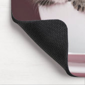 Kitten in Tasse und Untertasse Mousepad (Ecke)