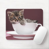 Kitten in Tasse und Untertasse Mousepad (Mit Mouse)