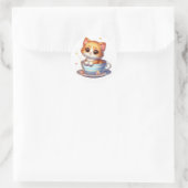 Kitten in Teebecher Sticker (Tasche)