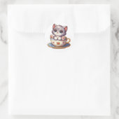 Kitten in Teebecher Sticker (Tasche)