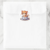 Kitten in Teebecher Sticker (Tasche)