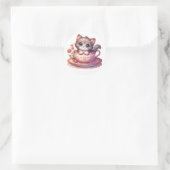 Kitten in Teebecher Sticker (Tasche)