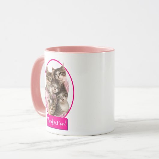 Kitten in Tutus Tasse (Vorderseite Links)
