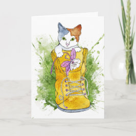 Kitten in Wanderboot Karte