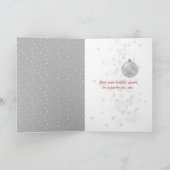 Kitten in Weihnachten Weihnachtsmannmütze und Schn Karte (Innenseite)