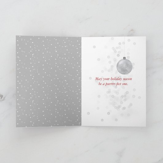 Kitten in Weihnachten Weihnachtsmannmütze und Schn Karte (Innenseite)