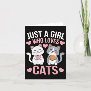Kitten Just a Girl, die Lieben Katzen Shirt Niedli Karte