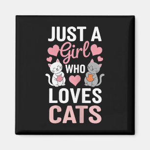 Kitten Just a Girl, die Lieben Katzen Shirt Niedli Magnet
