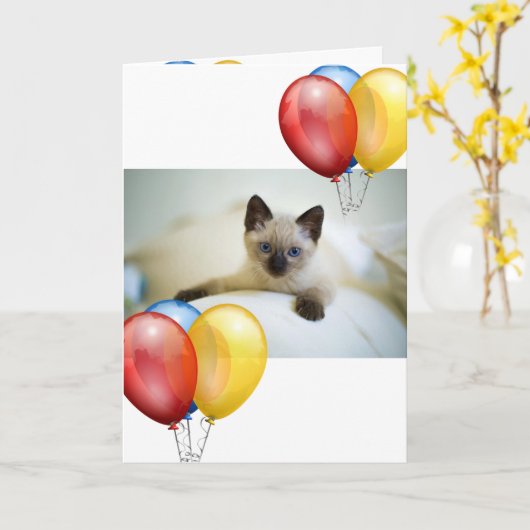 Kitten Karte (Gelbe Blume)