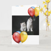 Kitten Karte (Gelbe Blume)