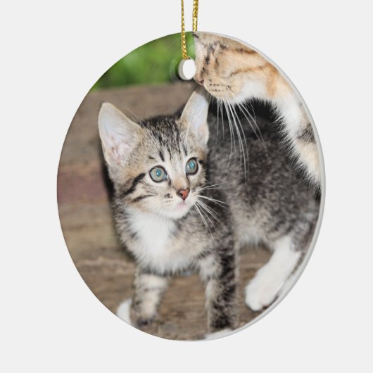 Kitten Keramik Ornament (Links)