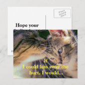 Kitten Kiss Get Well Postkarte (Vorne/Hinten)