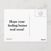 Kitten Kiss Get Well Postkarte (Rückseite)