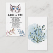Kitten Kitty Cat Baby Dusche bringen Sie ein Buch Begleitkarte (Vorne/Hinten)